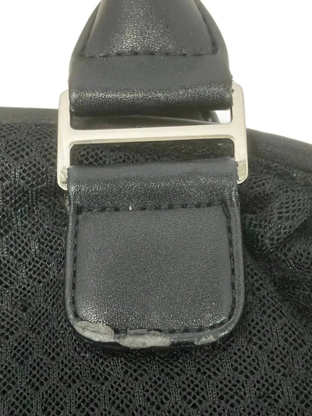 muta Black White Chemical Fiber Leather Handbag - Picture 6 of 11